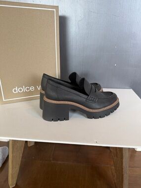 Dolce Vita HARtY black Lug Heel Penny Loafers